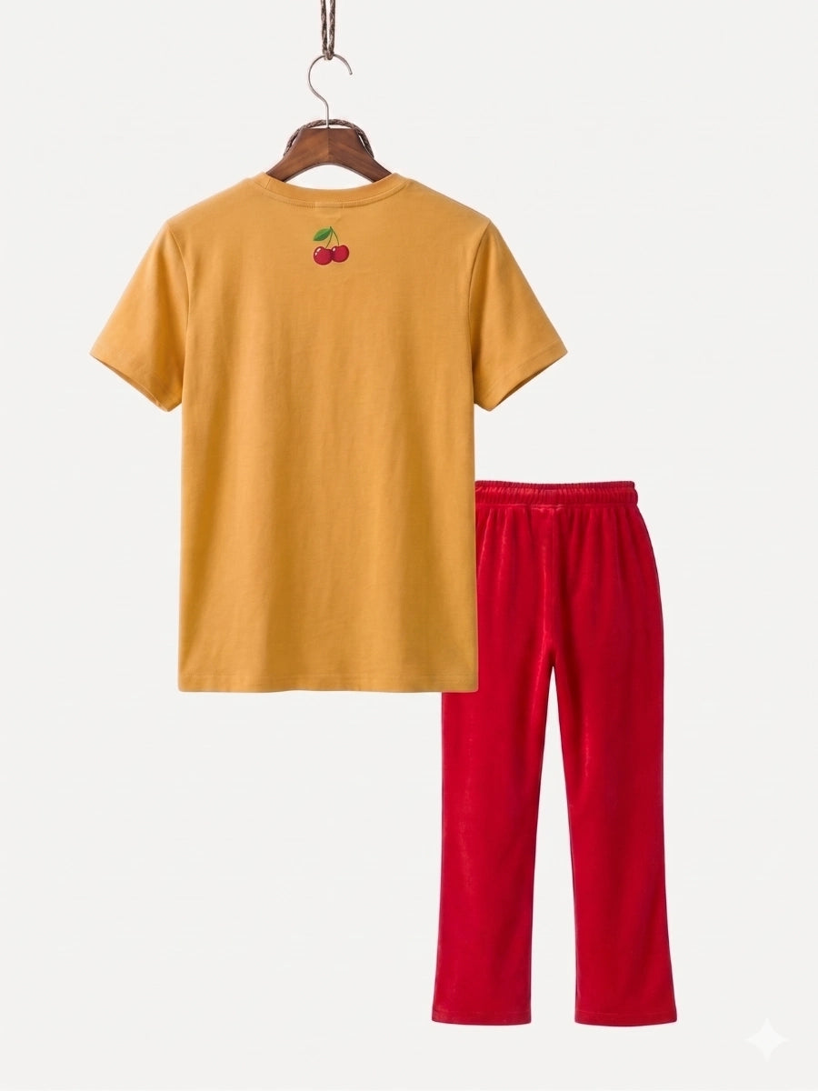 Cherry Pop Cotton Suit Set