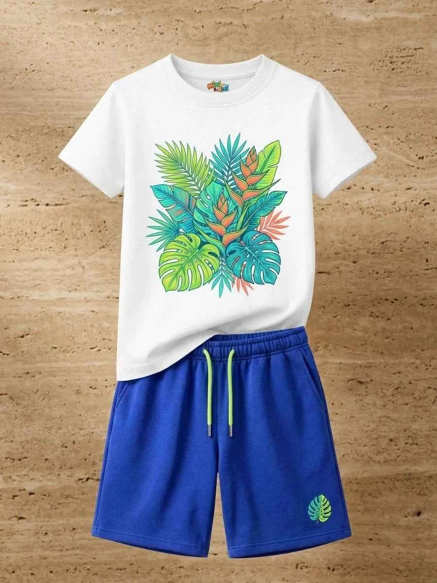 Tropical Leaf Cotton Set