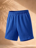 Cotton Jersey Shorts - Royal Blue