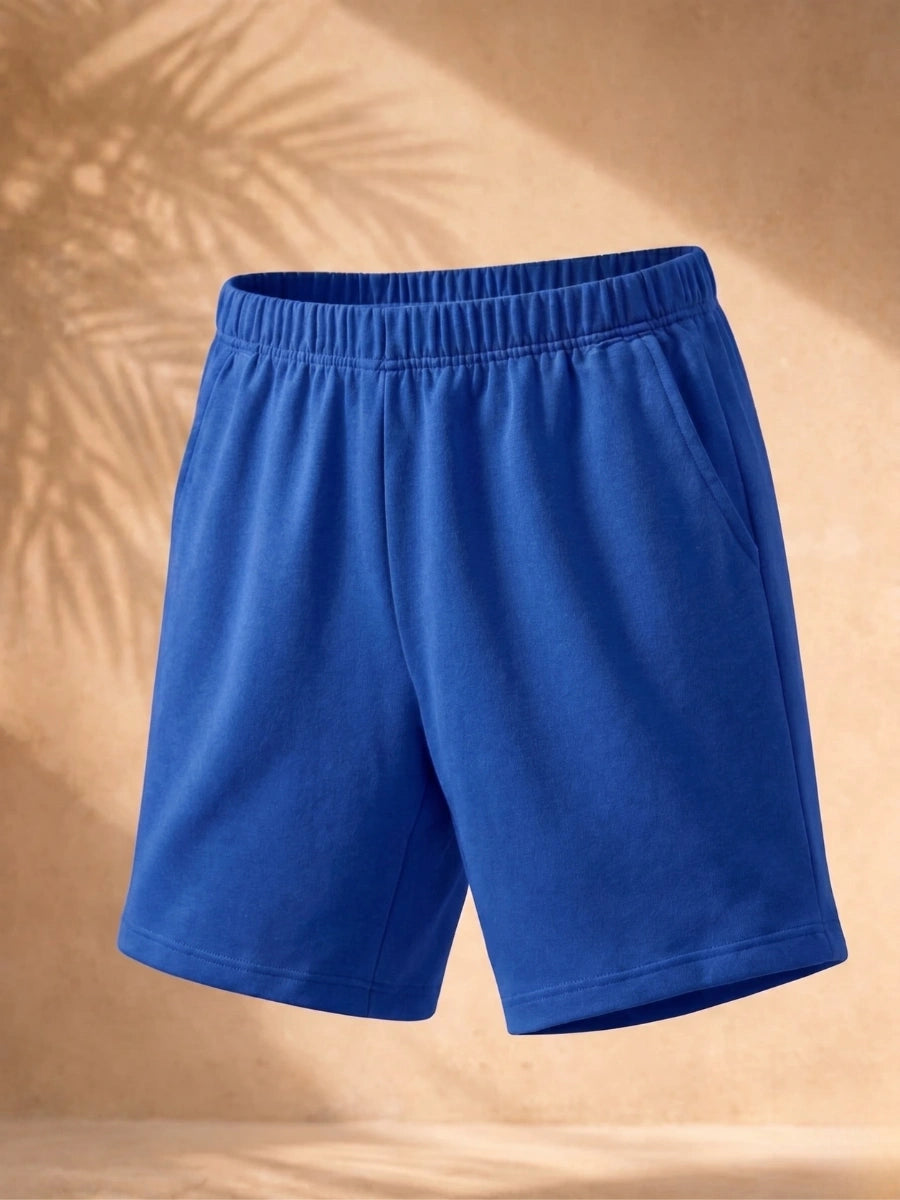 Cotton Jersey Shorts - Royal Blue