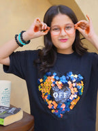 "OFF" Magic Heart Reversible Sequin T-Shirt - Midnight Navy