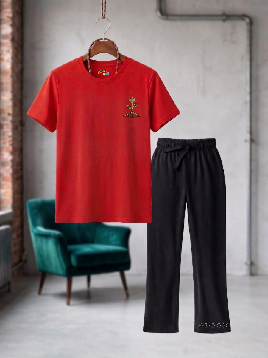 Minimalist "Golden Sprout" Suit Set