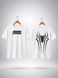 Spider Emblem Signature  Front & Back Graphic T-Shirt – White