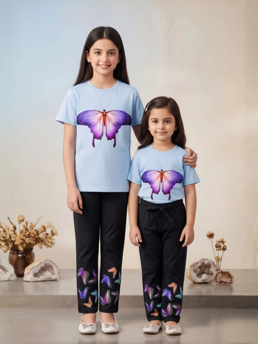 Ethereal Butterfly Cotton Suit Set