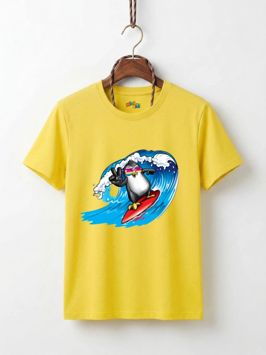 Cool Penguin Surfer
