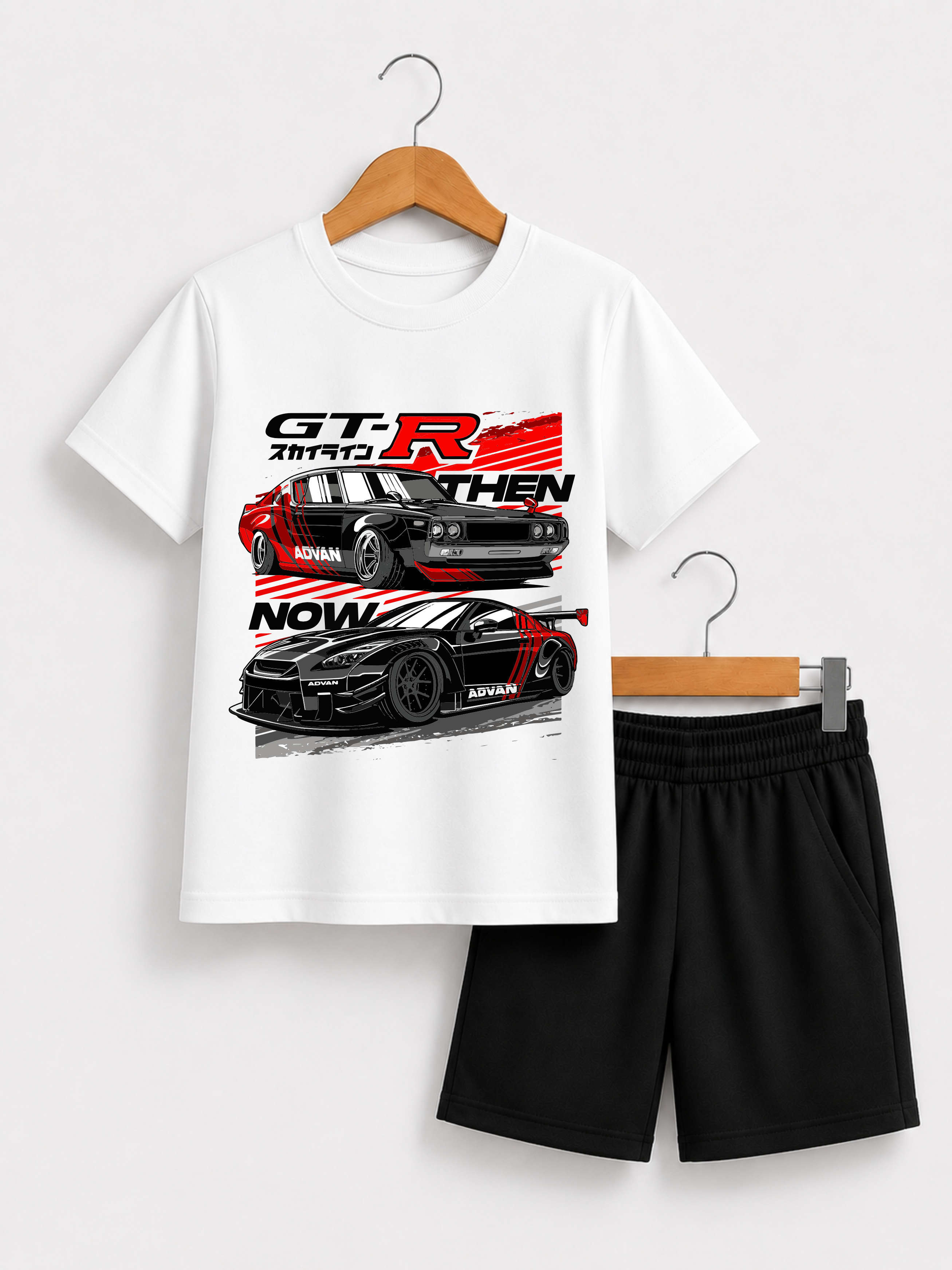 GTR Racing Black Shorts Set for Kids