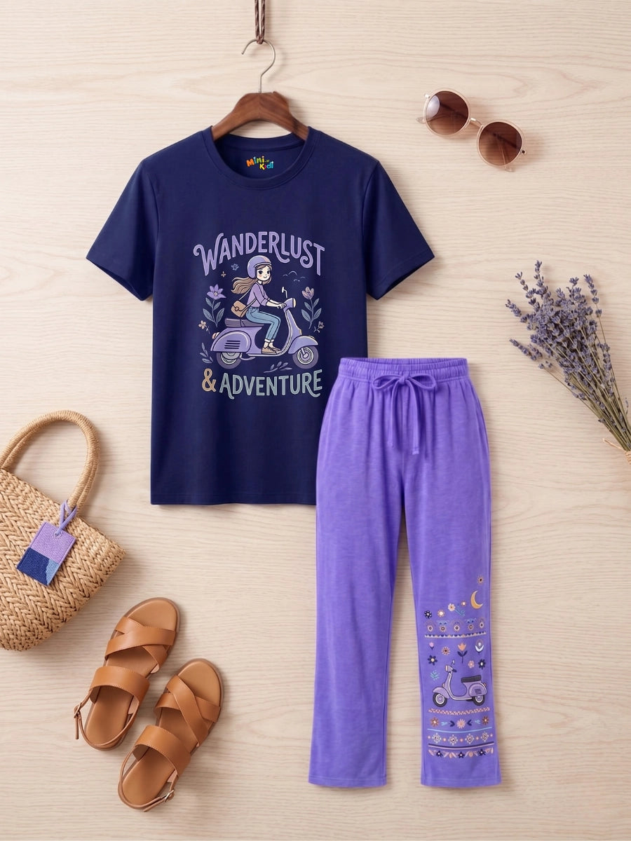 Wanderlust & Adventure Cotton Suit Set