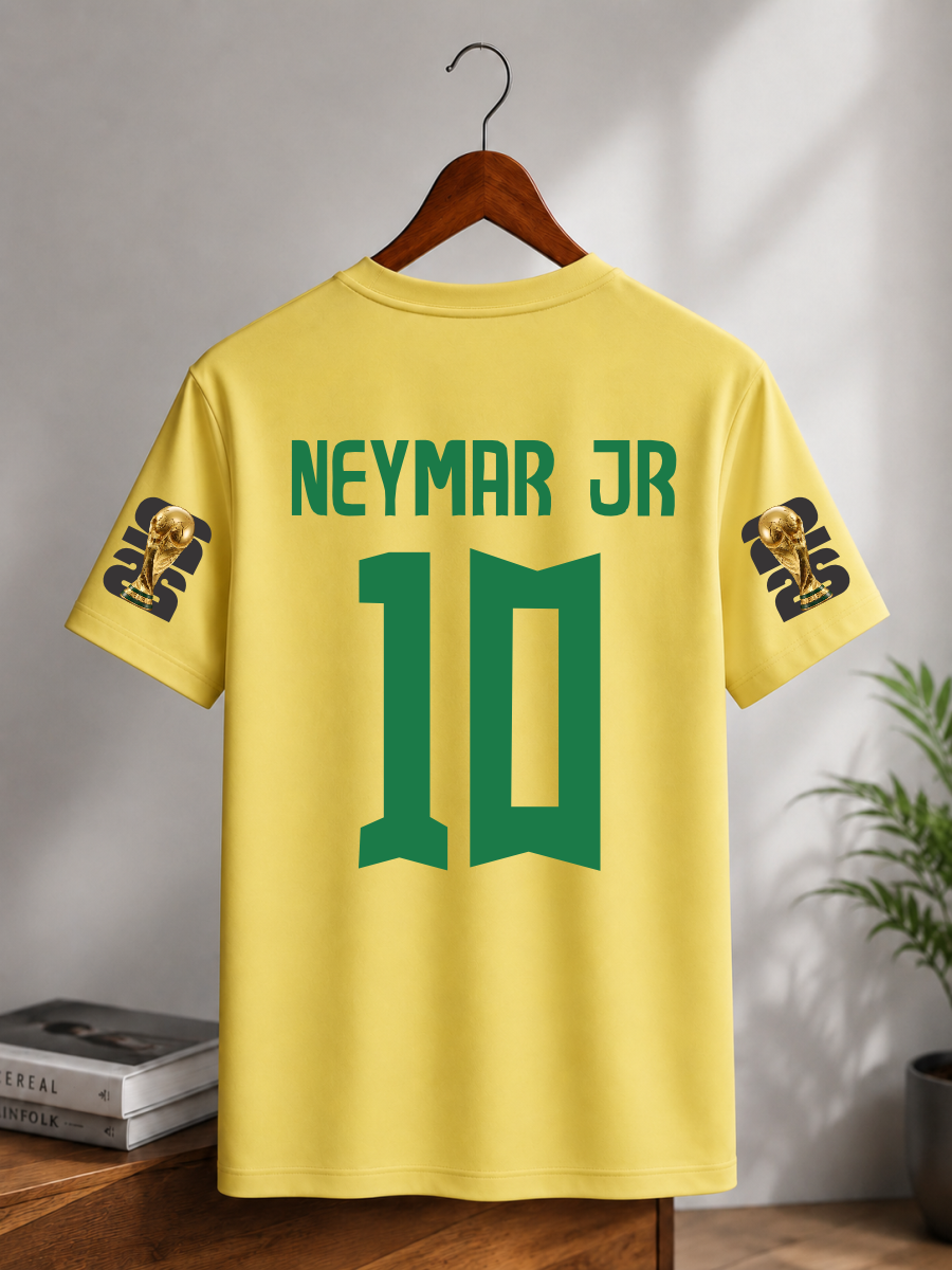 Brazil Neymar Jr 10 Premium Football T-Shirt