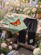 Monarch Butterfly Sage Green & Black