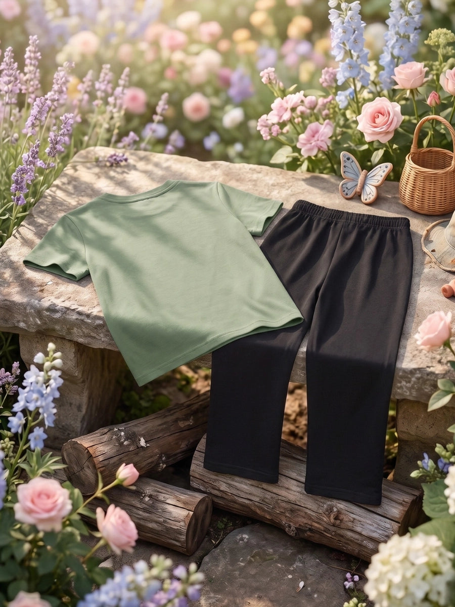 Monarch Butterfly Sage Green & Black