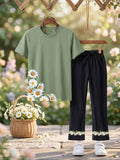 Daisy Garden Sage Green & Black