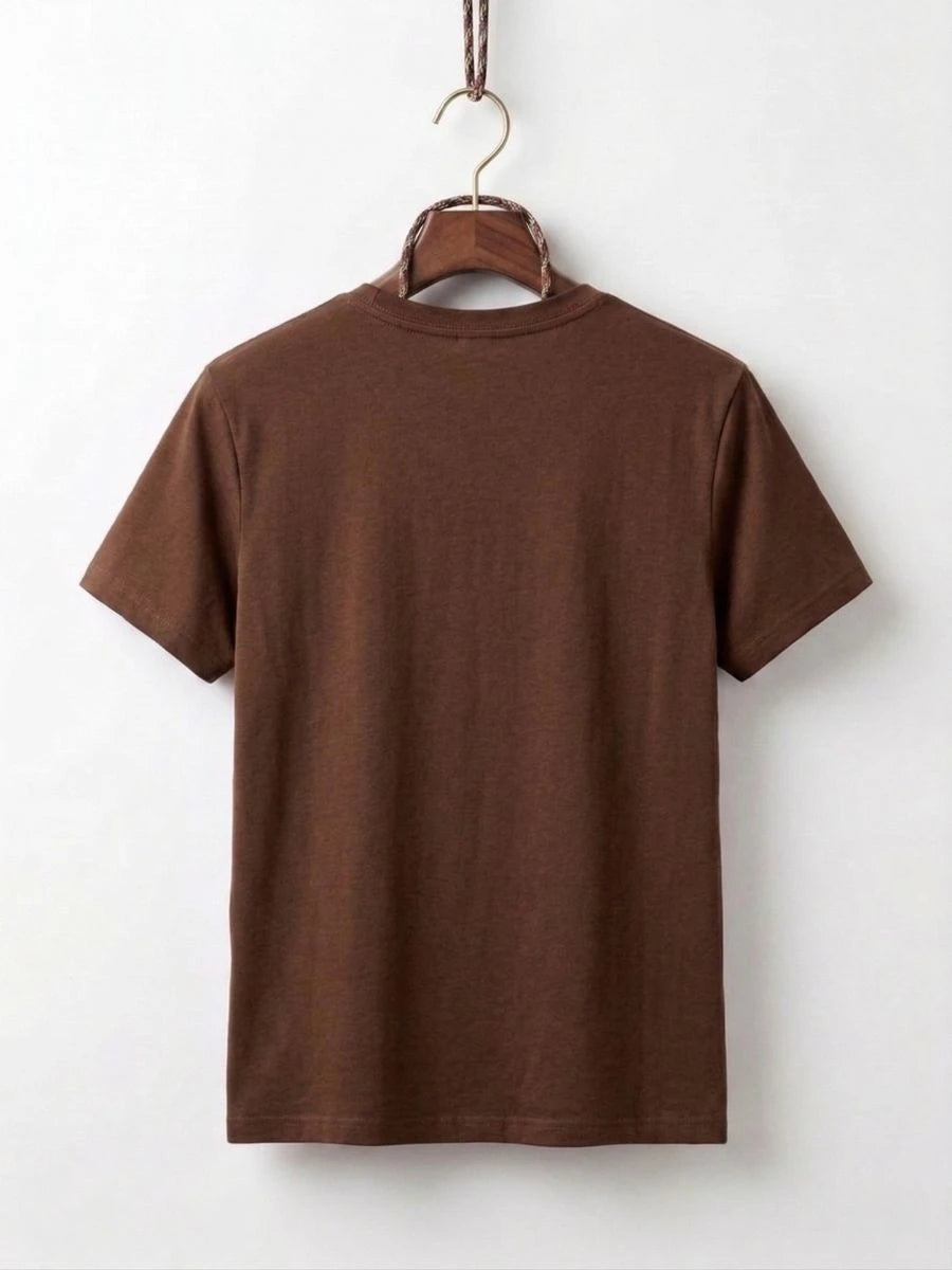 Cotton Jersey Tee Brown