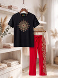 Golden Mandala Black & Red