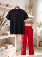 Golden Mandala Black & Red