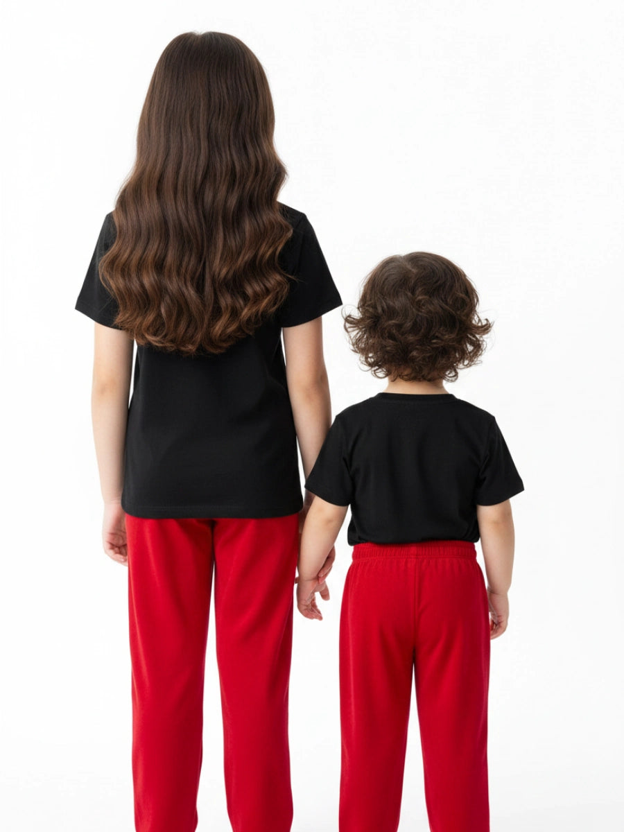 Golden Heart-Bloom Cotton Suit Set