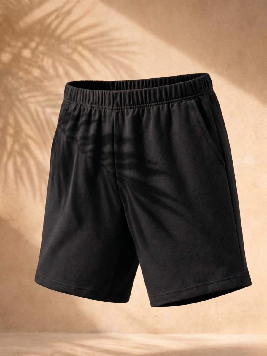 Cotton Jersey Shorts - Jet Black