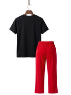 Golden Heart-Bloom Cotton Suit Set