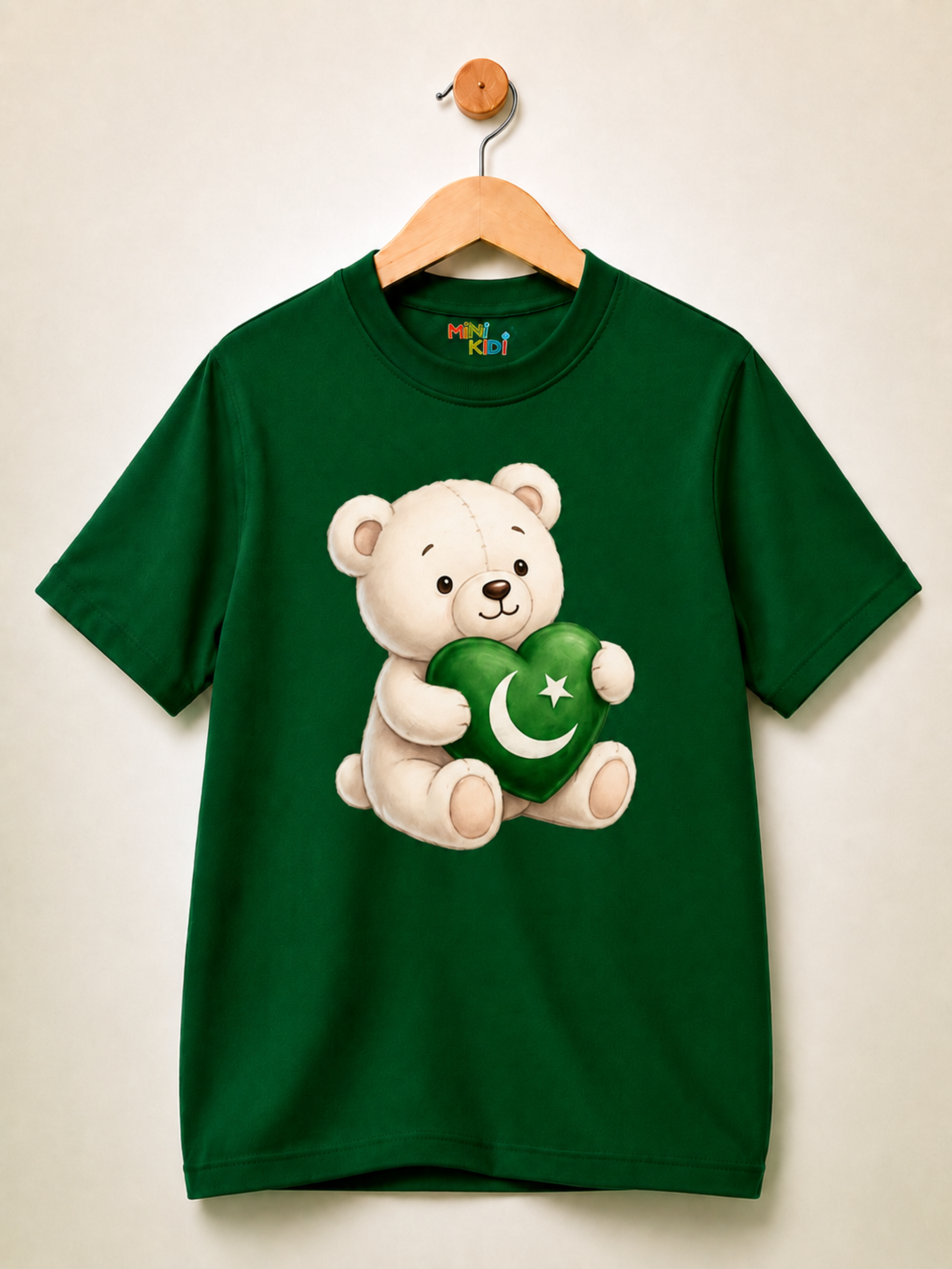 Patriotic Teddy Bear Graphic T-Shirt – Mini Kidi