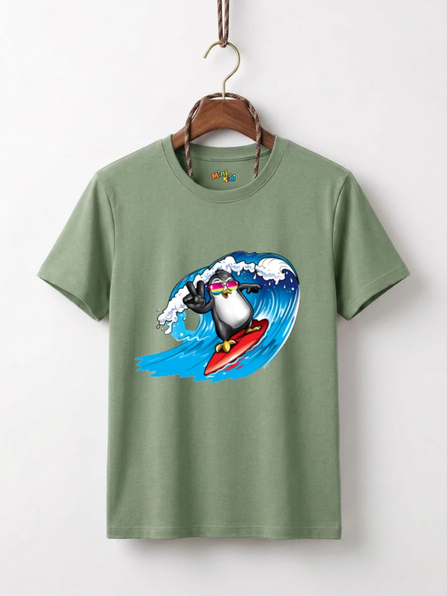 Cool Penguin Surfer