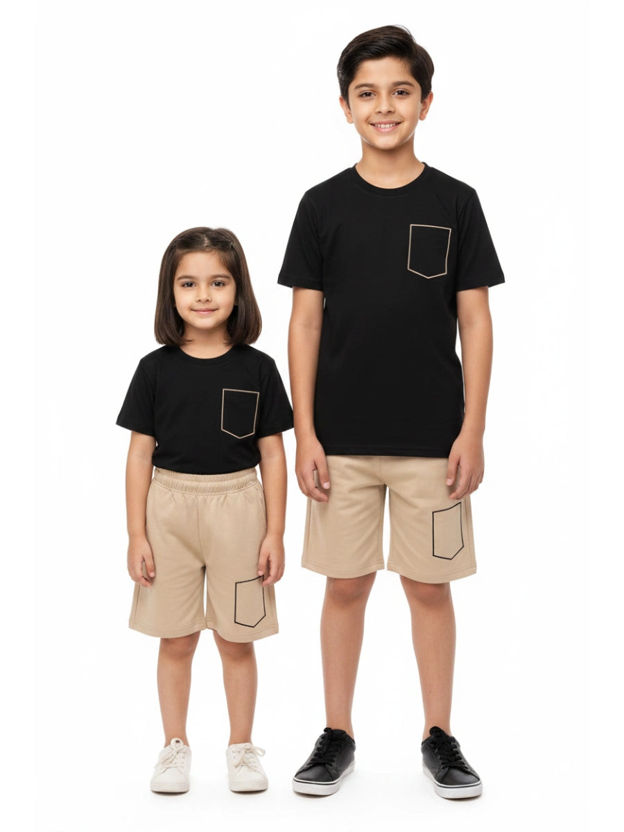 Unisex "Modern Minimal" Black & Khaki