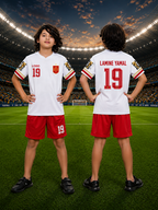 Lamine Yamal #19 Spain Football Jersey & Shorts Set for Kids
