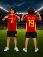 Lamine Yamal #19 Jersey & Shorts Set