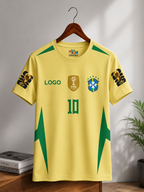 Brazil Neymar Jr 10 Premium Football T-Shirt