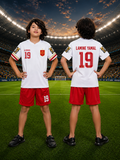 Lamine Yamal #19 Spain Football Jersey & Shorts Set for Kids