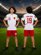 Lamine Yamal #19 Spain Football Jersey & Shorts Set for Kids