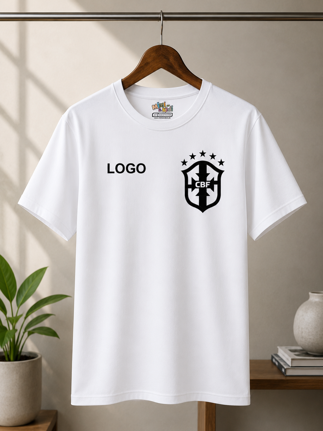 Neymar Brazil White Edition Graphic Football T-Shirt