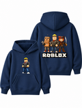Boys Roblox Warriors Graphic Navy Blue Hoodie – MiniKidi 🎮