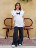 Midnight Bow Top & Flared Trouser Set