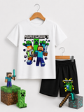 Minecraft Graphic T-Shirt & Shorts Set