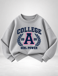 College Girl Power Varsity Sweatshirt 🎓✨