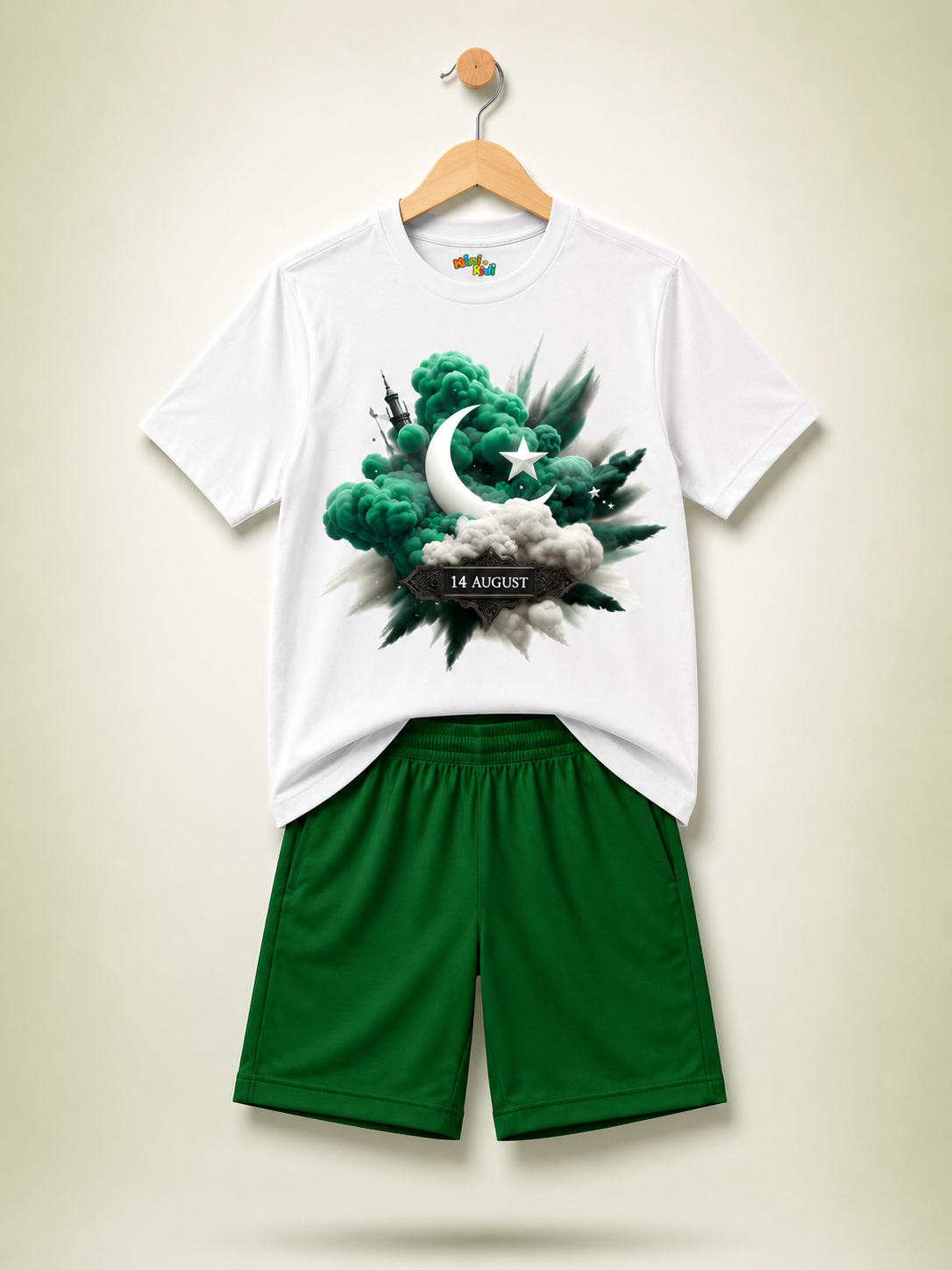 14 August Patriotic Kids T-Shirt & Shorts Combo