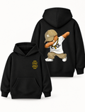 Boys Cool Bear Graphic Hoodie – Black | MiniKidi
