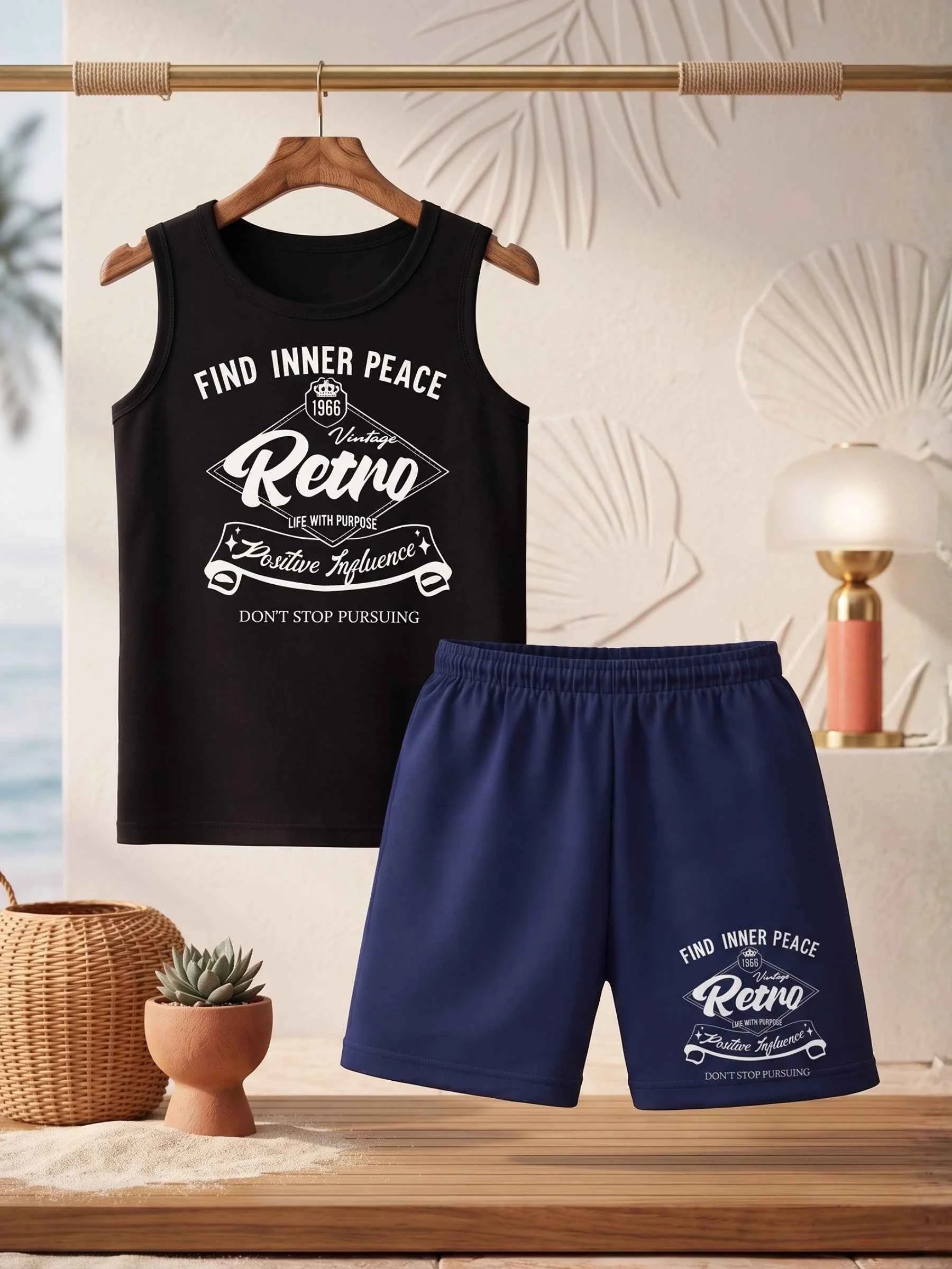 Retro Vintage Cotton Sando Set (Copy)