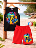 Street Dino Graphic Cotton Sando Set (Copy)