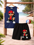 Cool Hip-Hop Bear Cotton Sando Set