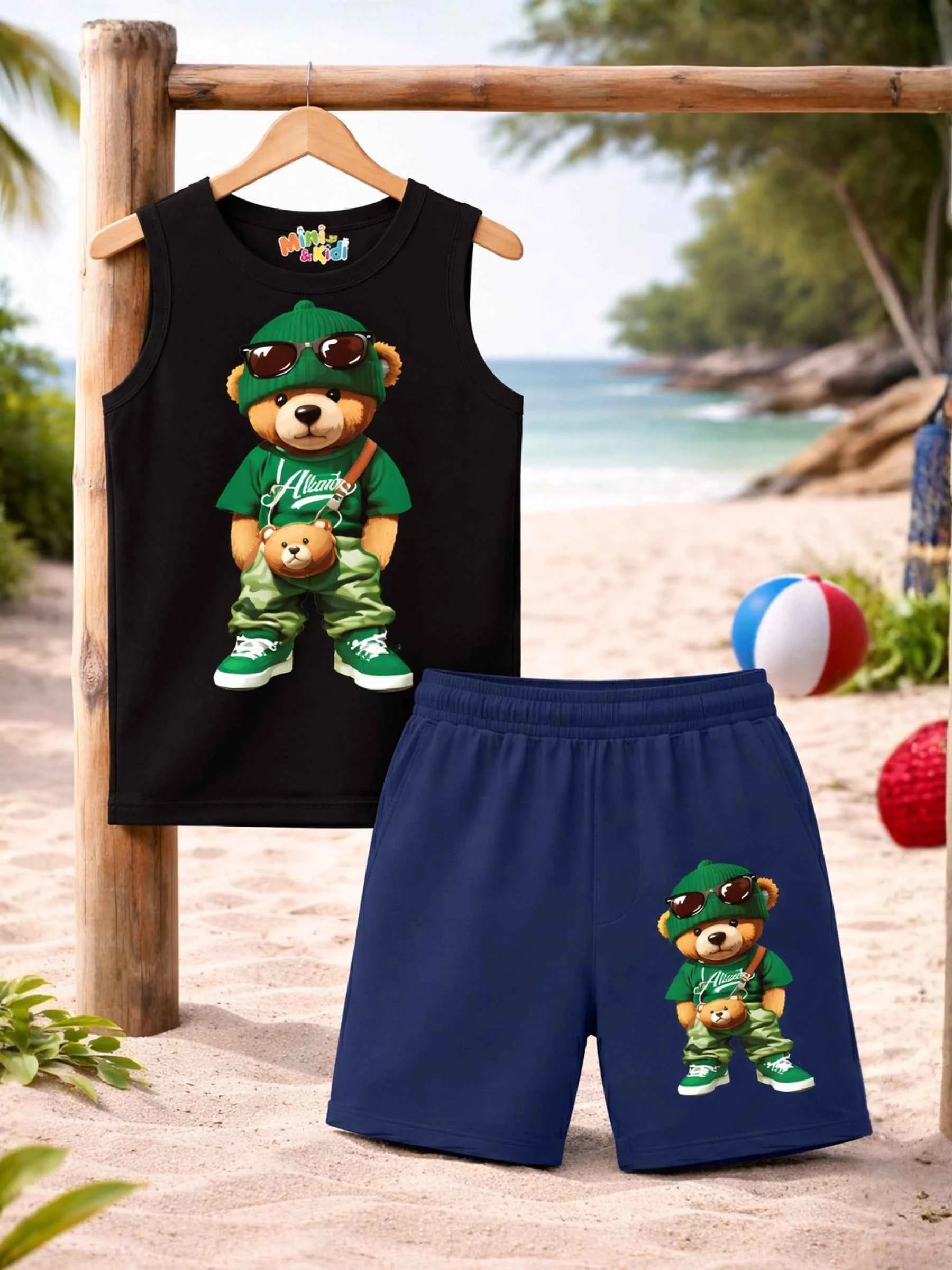 Cool Bear Graphic Cotton Sando Set (Copy)