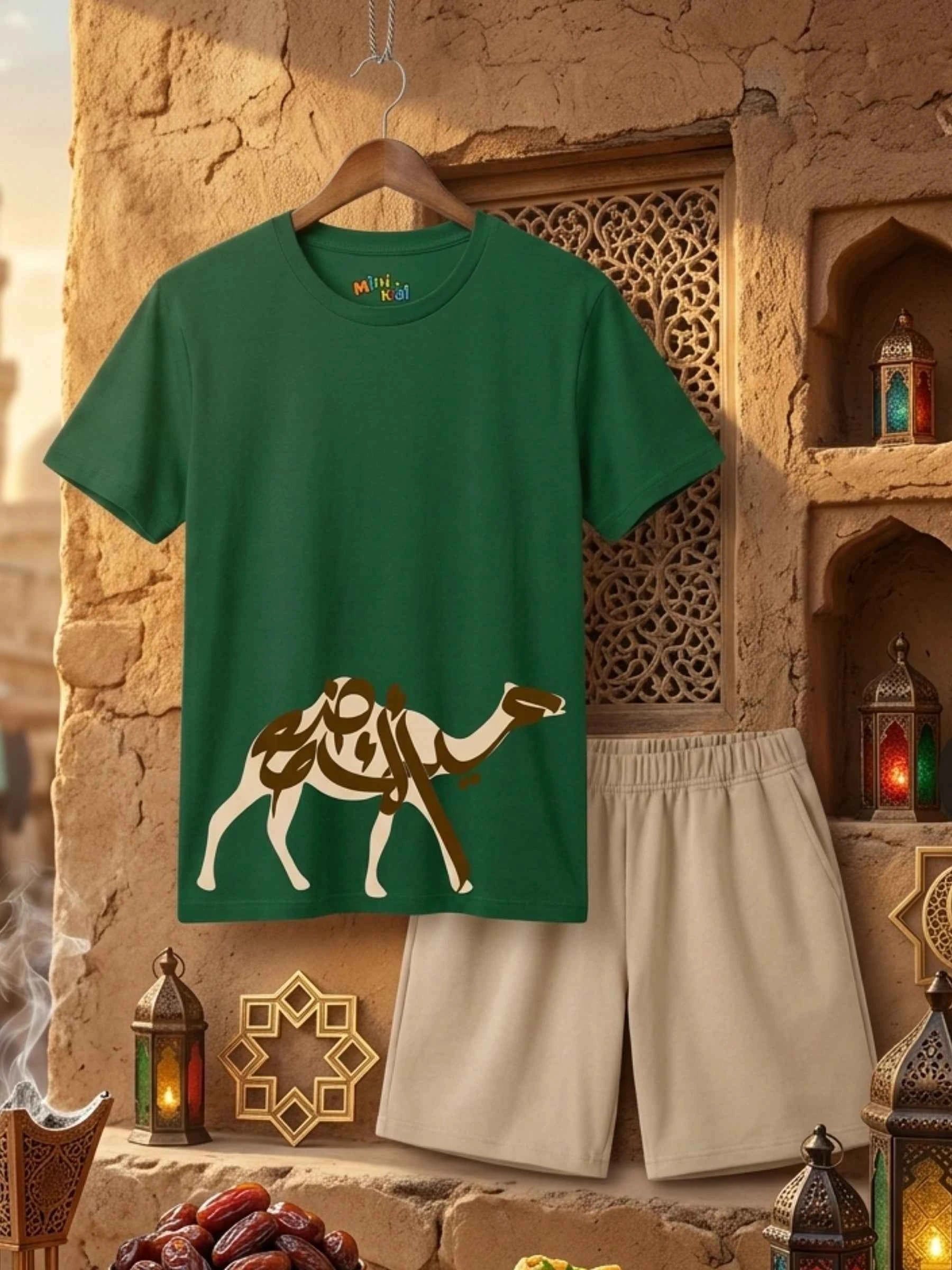Eid-ul-Adha Camel Calligraphy Short Set