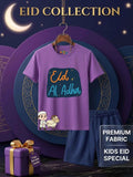 Eid Mubarak Purpal Short Set