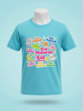 Eid Stickers Graphic Cotton T-Shirt