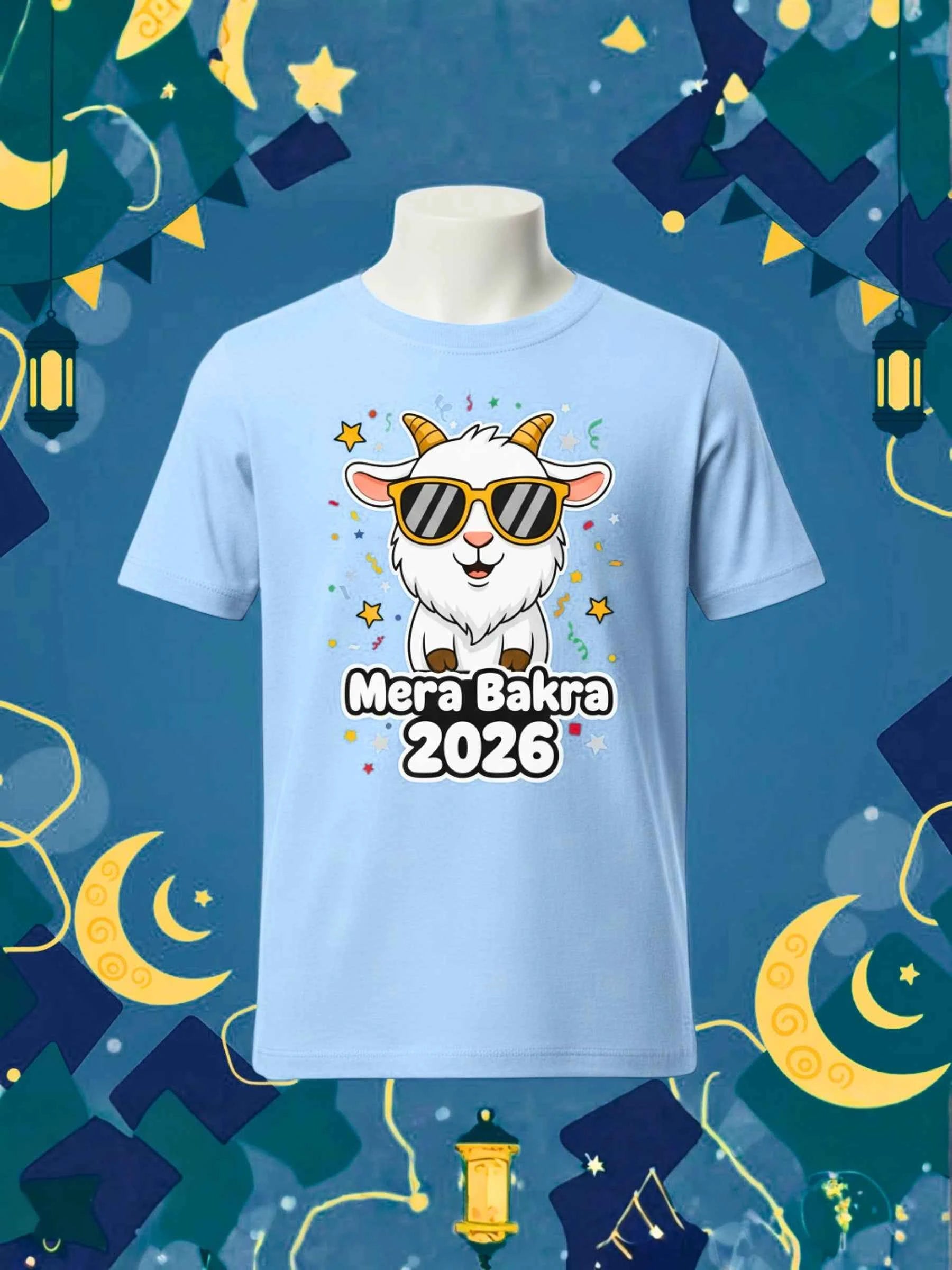Mera Bakra 2026 T-Shirt - Sky Blue