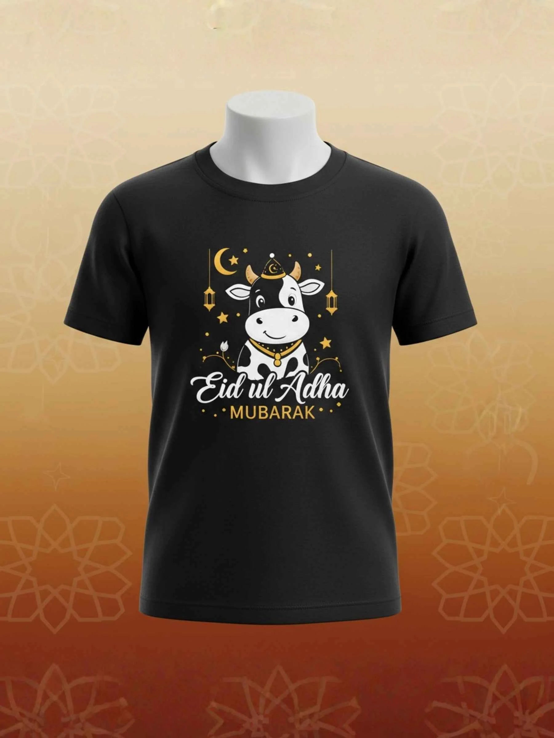 Eid ul Adha Mubark Cotton T-Shirt - Black