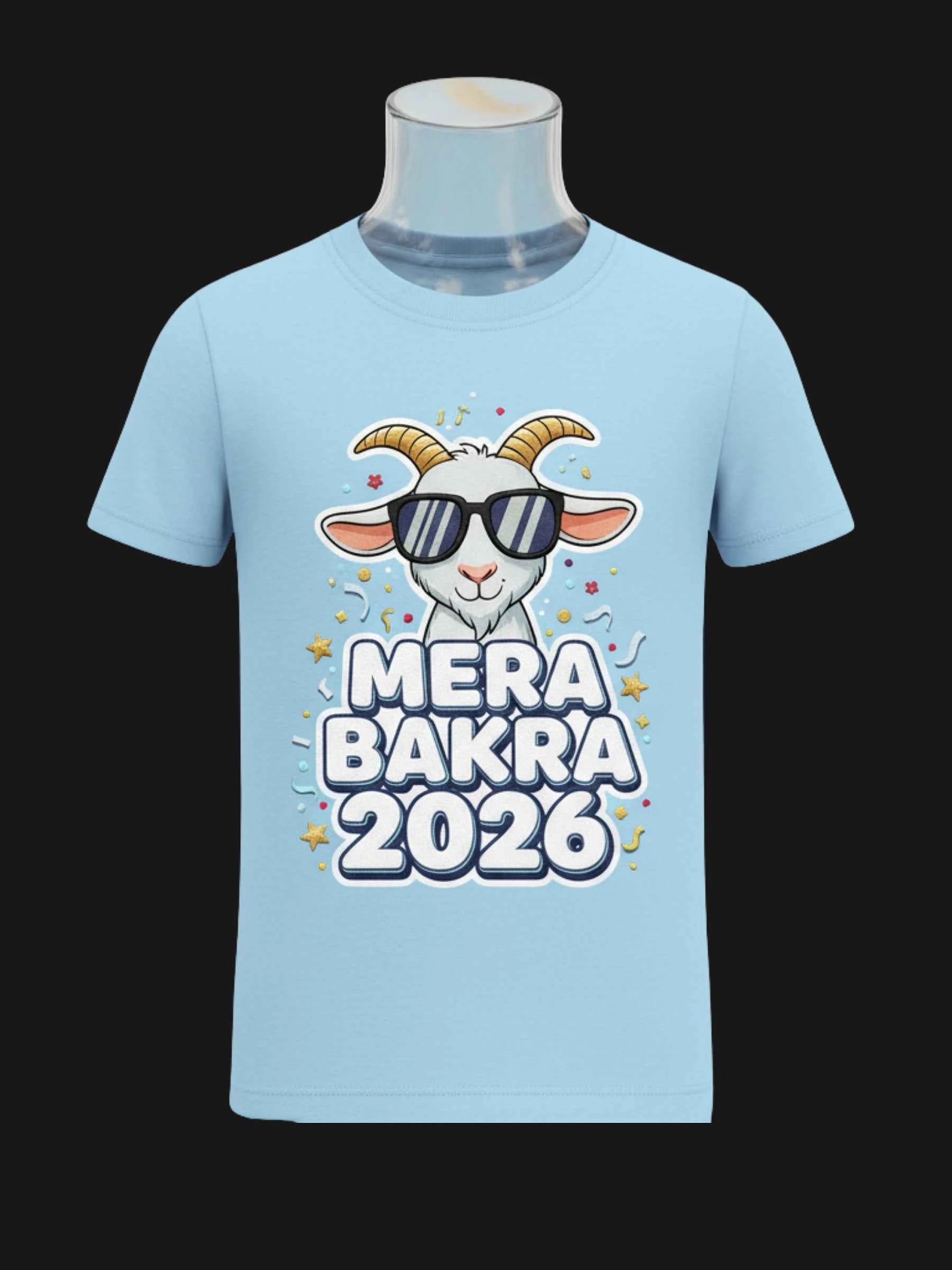 Mera Bakra 2026 Cool Goat T-Shirt - Sky Blue