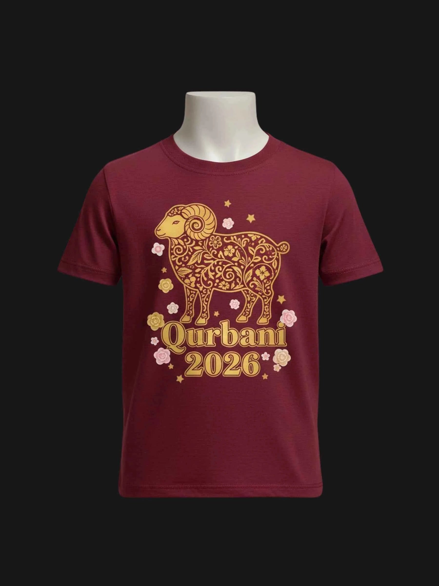 Eid Ornate Bull T-Shirt - Maroon