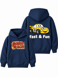 Boys Fast & Fun “Born to Race” Graphic Navy Blue Hoodie – MiniKidi 🏎️💨