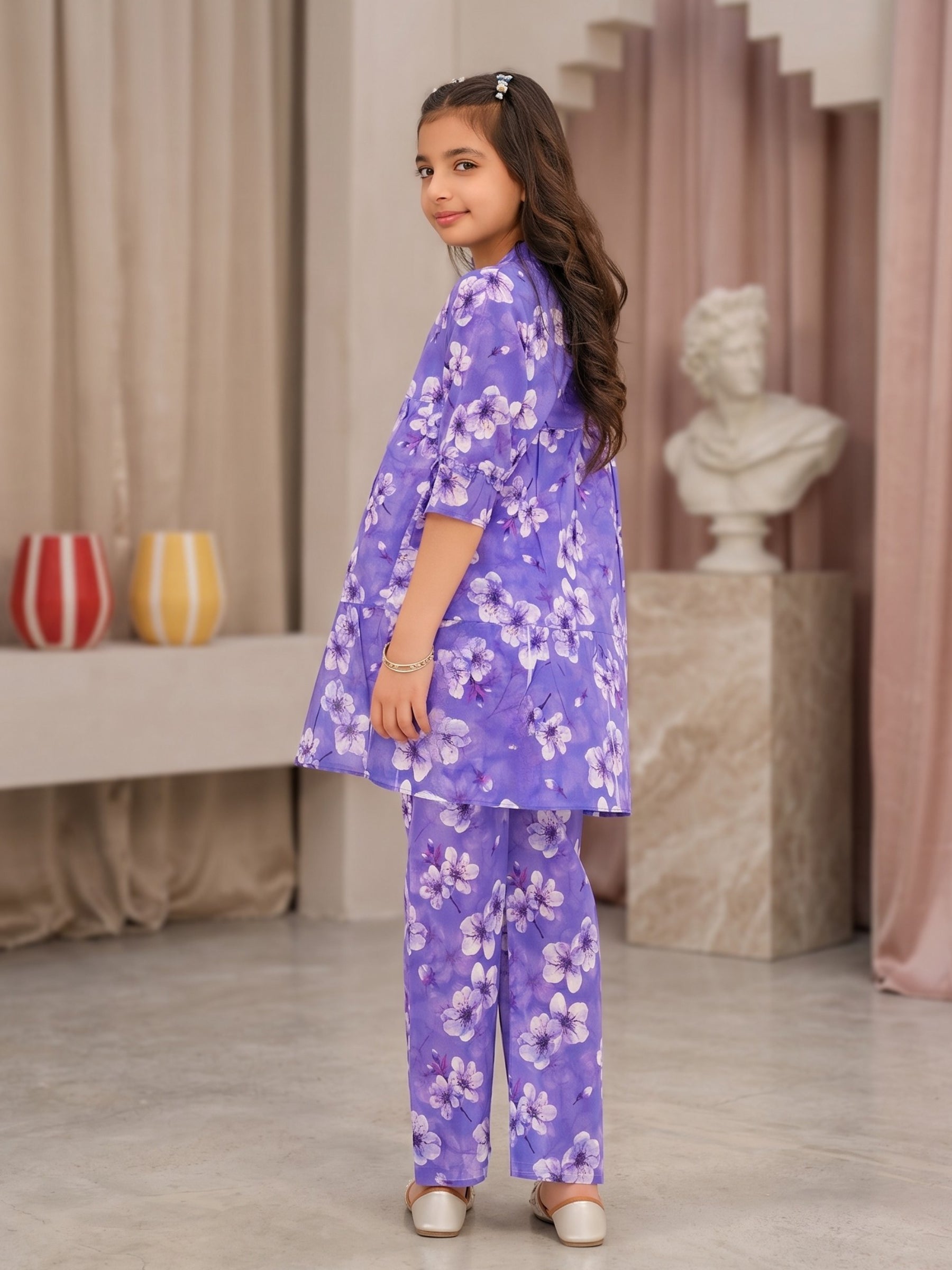 Floral Bloom Lavender 2-Piece Cotton Set