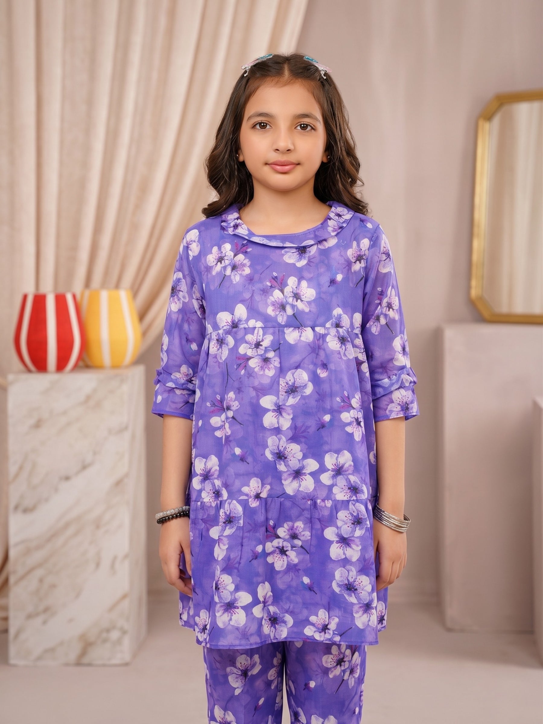 Floral Bloom Lavender 2-Piece Cotton Set